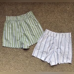 Women’s aerie Striped outdoor wear Boxer Shorts Set size medium